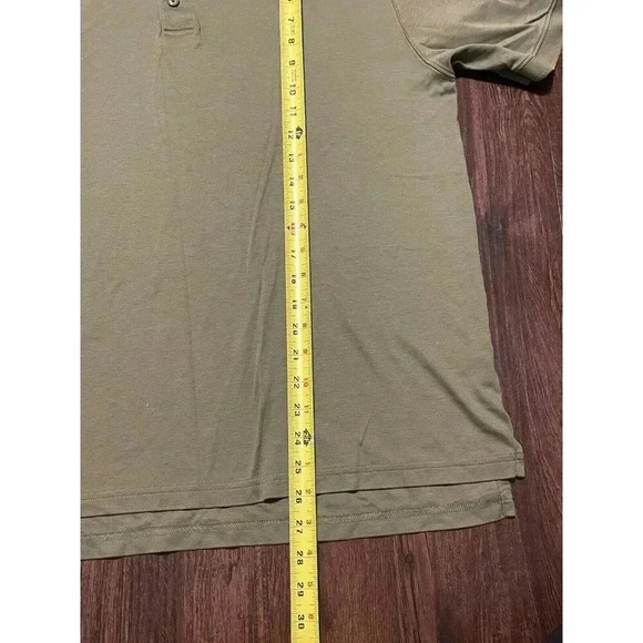 L.L. Bean Men’s Solid Olive Green Short‎ Sleeve Collared Shirt -Large - Picture 5 of 5